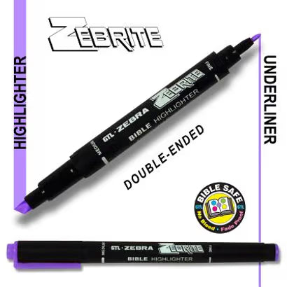Zebrite Double Ended Highlighter –Purple