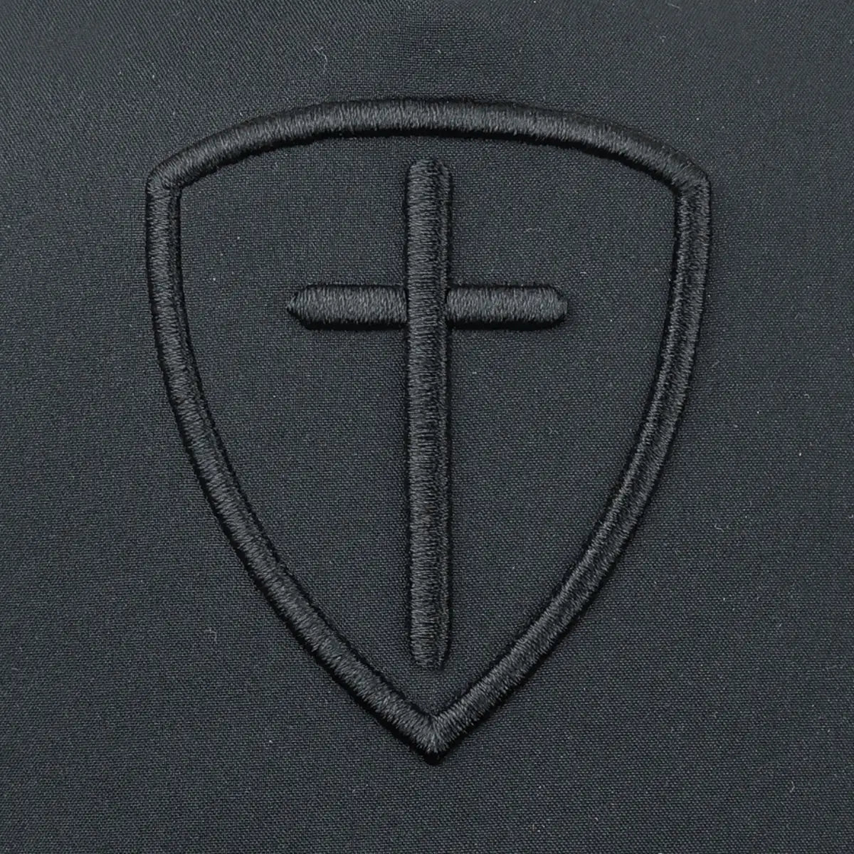 Kerusso Mens Cap Black Cross and Shield