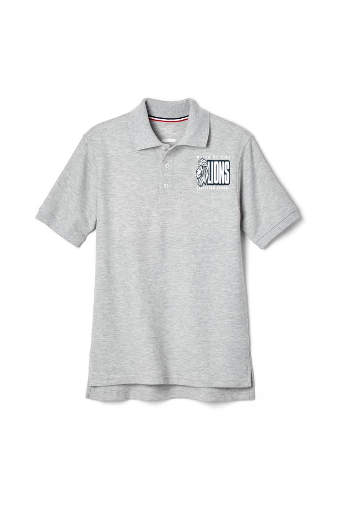 WOLCS Short Sleeve Pique Polo- Heather Gray