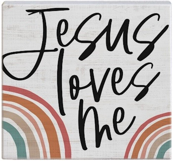 Small Talk Square-Jesus Loves Me (5.25 x 5.25)