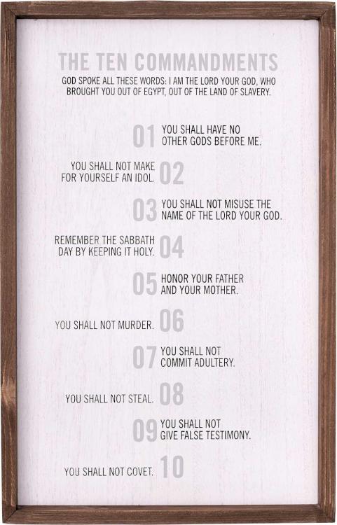 10 Commandments Wall Plaque - Exodus 20:2
