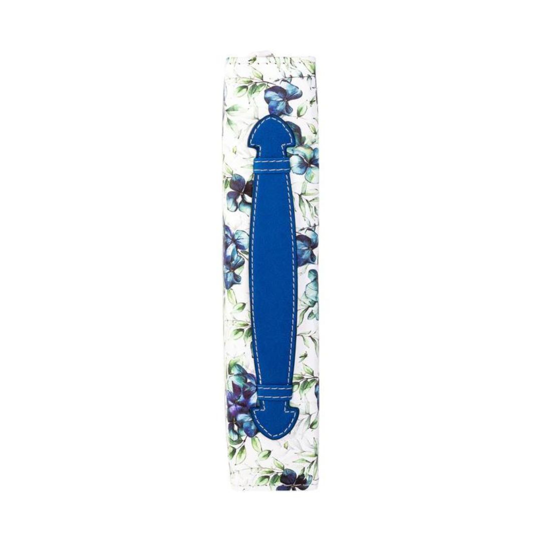 Blue Watercolor Flower Bible Cover (Large)