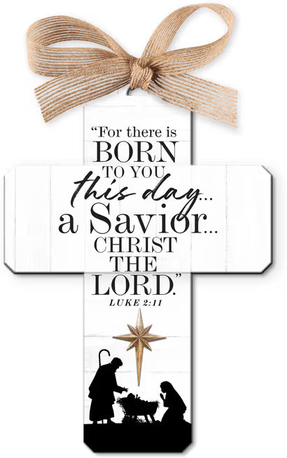 Christmas Ornament Cross Nativity Savior