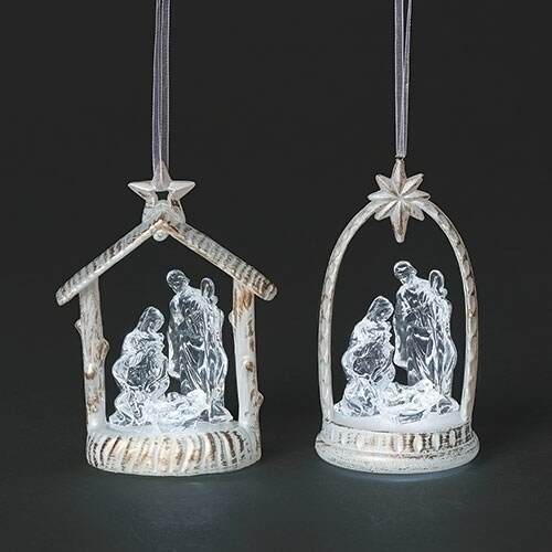 Lighted Holy Family Ornament, 4.5"