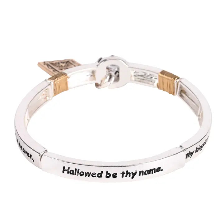Stretch Bracelet Lord Prayer 2Tone