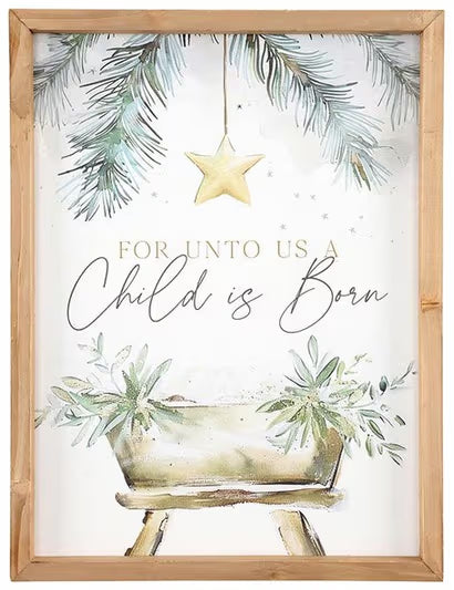 Framed Art-For Unto Us