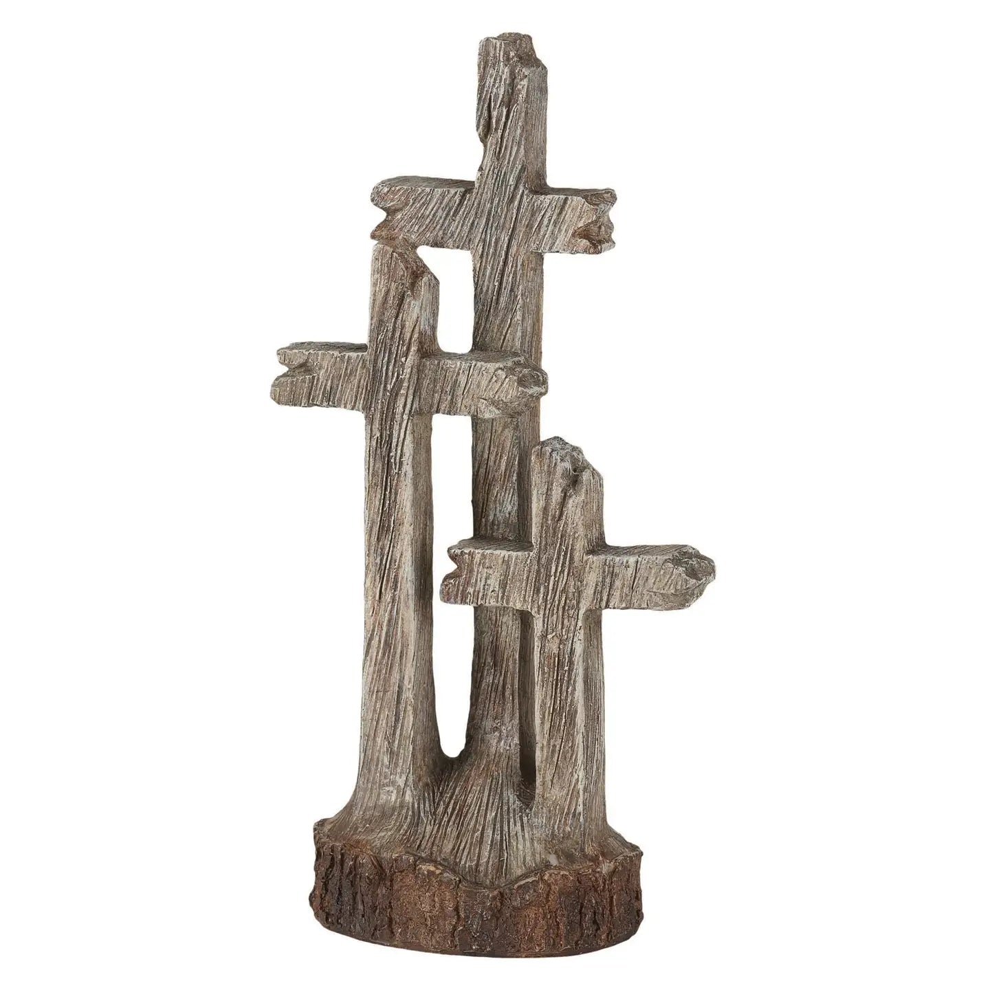 8" Cross Tabletop 3 Crosses Resin