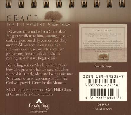 Grace For the Moment: An Inspirational DaySpring Day Brightener - Perpetual Calendar