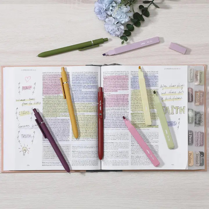 Mr. Pen Aesthetic Highlighters and Gel Pens No Bleed, 10 Pack