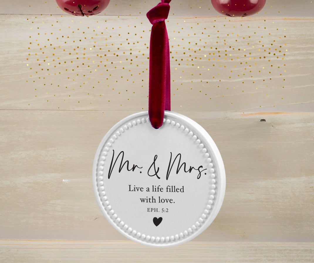 Christmas Ornament Mr Mrs Life with Love