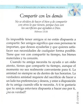 Devocionales de un Minuto Para Mujeres, Rosado