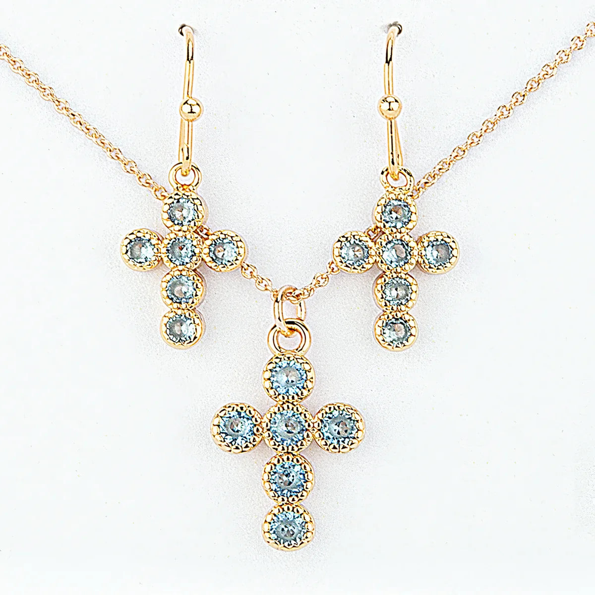 Cross Birthstone Jewelry Set