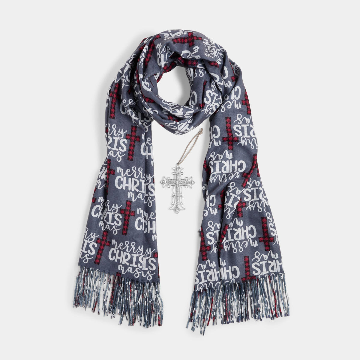 Faith Scarf + Ornament Set - Grey