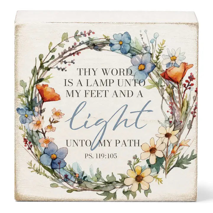 Tabletop Plaque Thy Word Is A Lamp 3x3