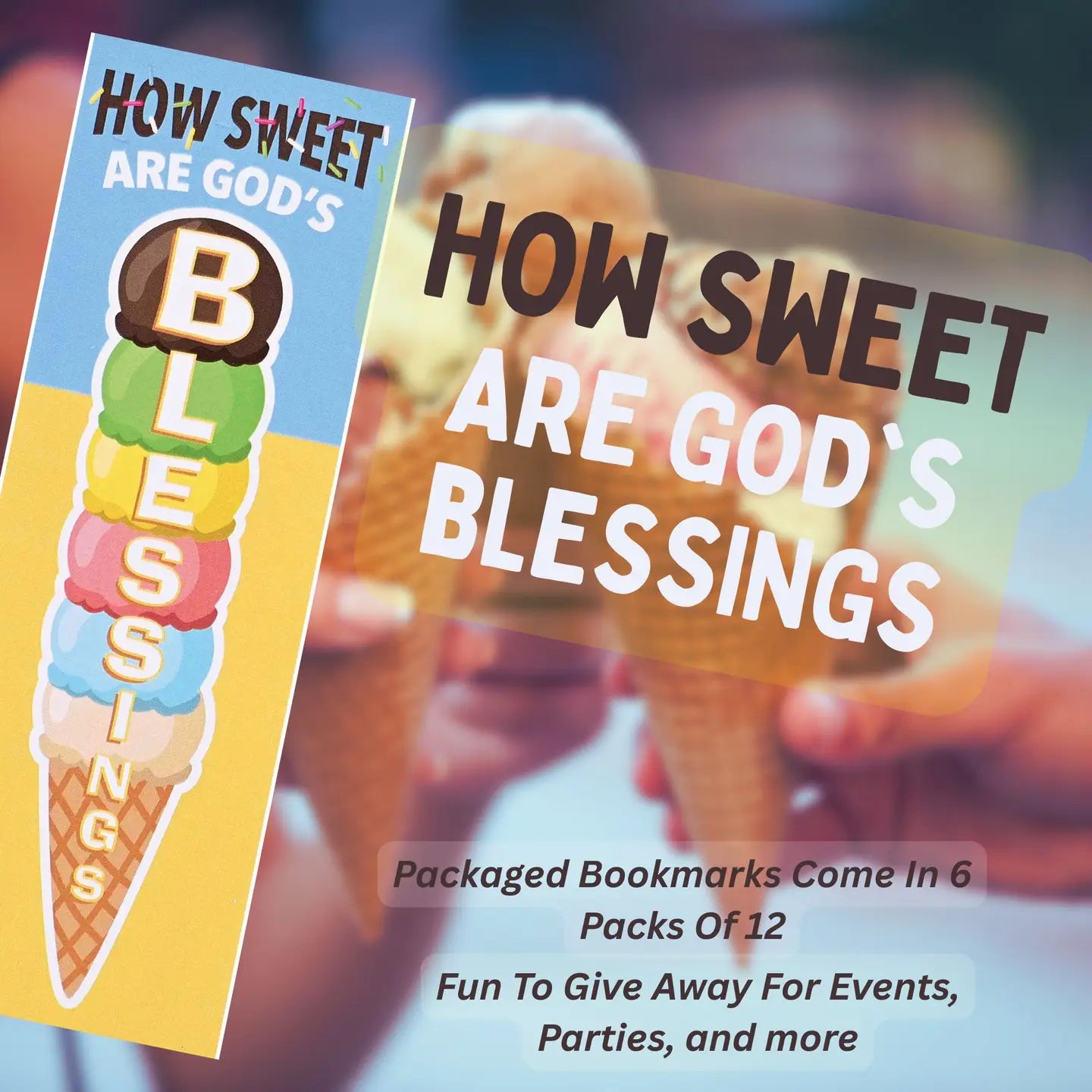 Packaged Bookmarks How Sweet 2X6 12-Pk