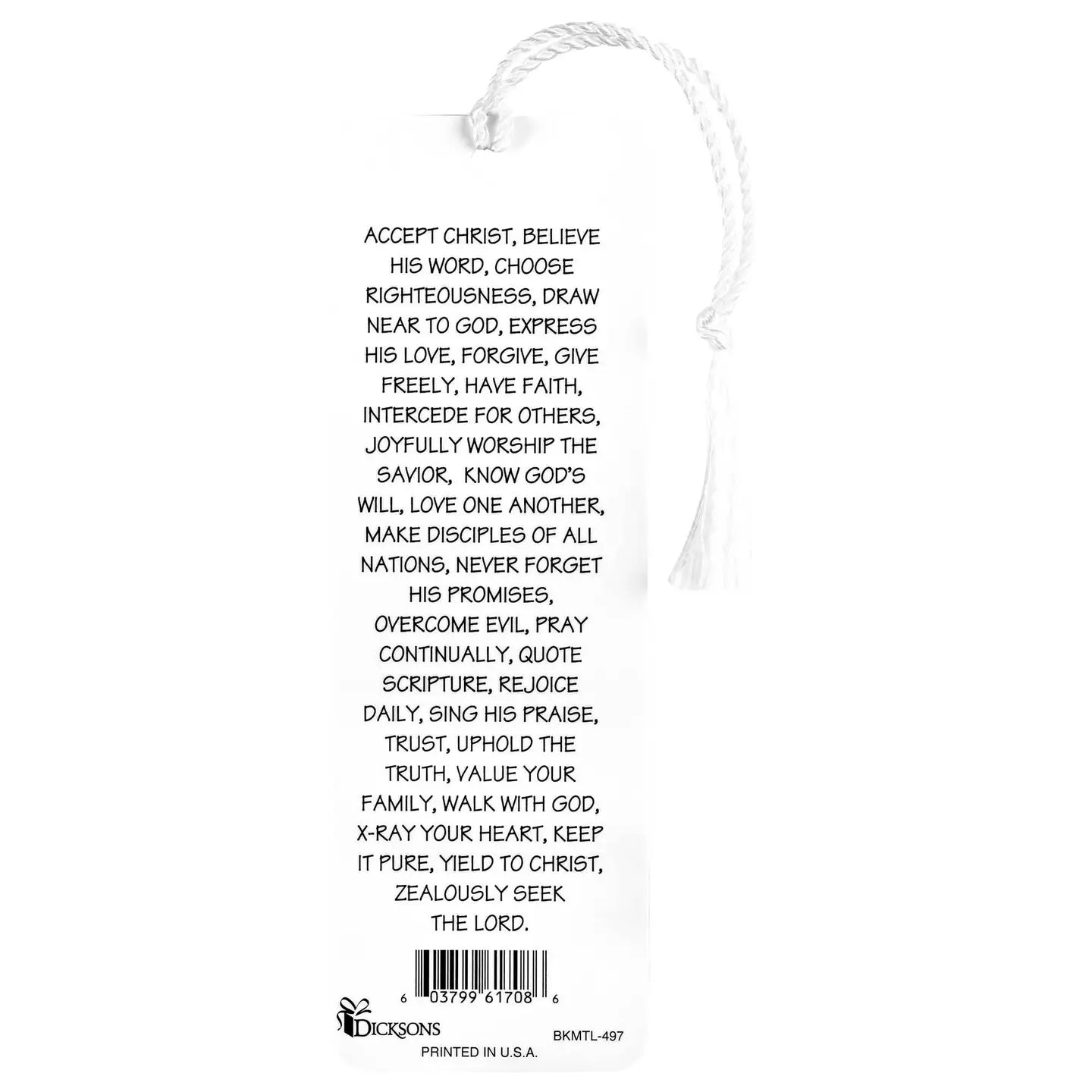 Abc of Christianity Tassel Bookmark