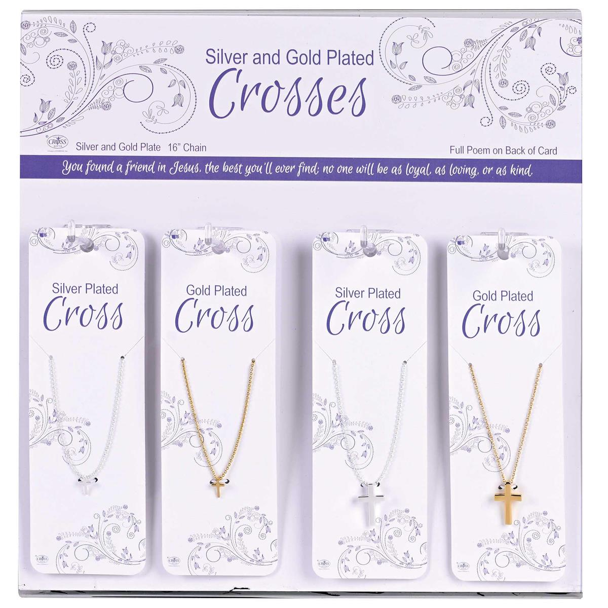 Cross Necklace, 16" Chain
