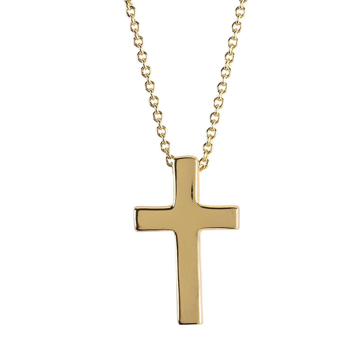 Cross Necklace, 16" Chain