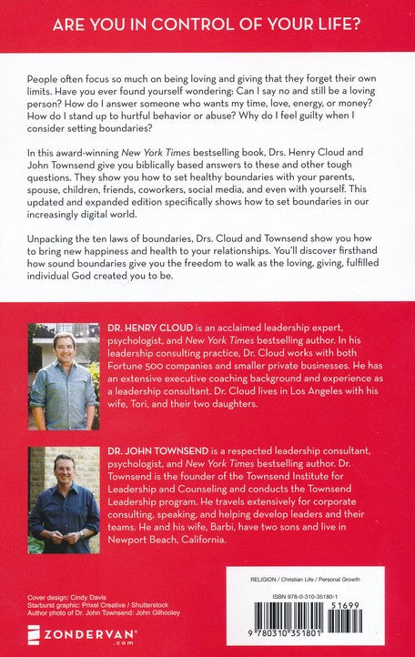 Boundaries: When to Say Yes, How to Say No to Take Control of Your Life by Dr. Henry Cloud, Dr. John Townsend