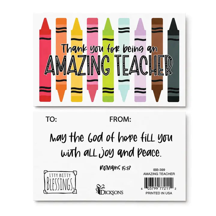 Itty Bitty Card An Amazing Teacher