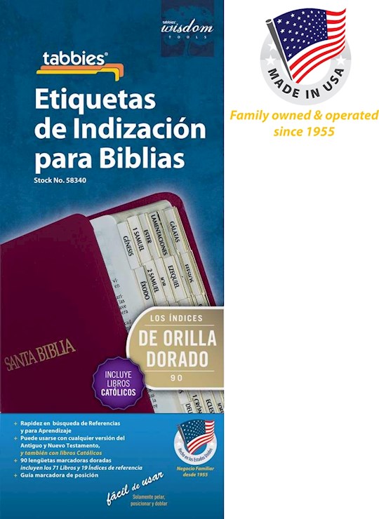 Spanish Bible Tabs (Old & New Testament)- Gold Edge