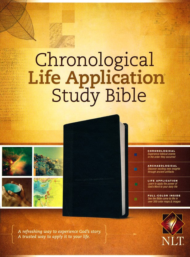 NLT Chronological Life Application Study Bible, TuTone (LeatherLike, Black/Onyx)