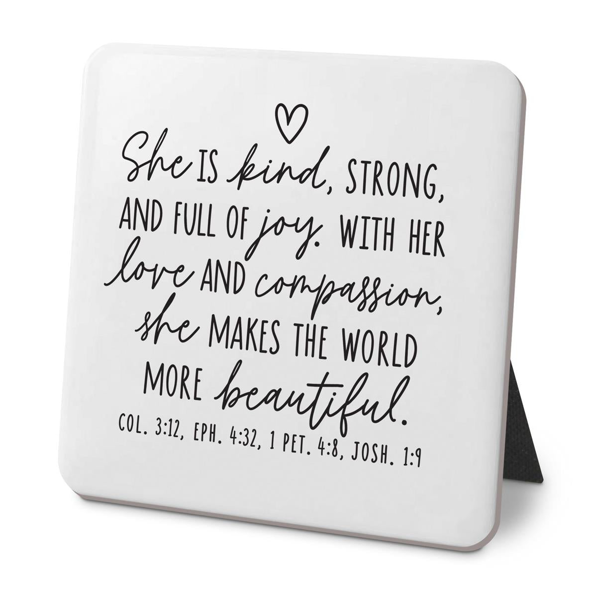 Desk Plaque She Is Kind And Strong