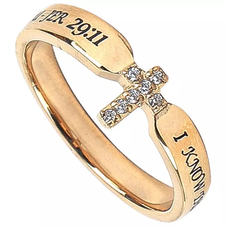 Women's Ring- Gold Tiny Tip, "I Know"