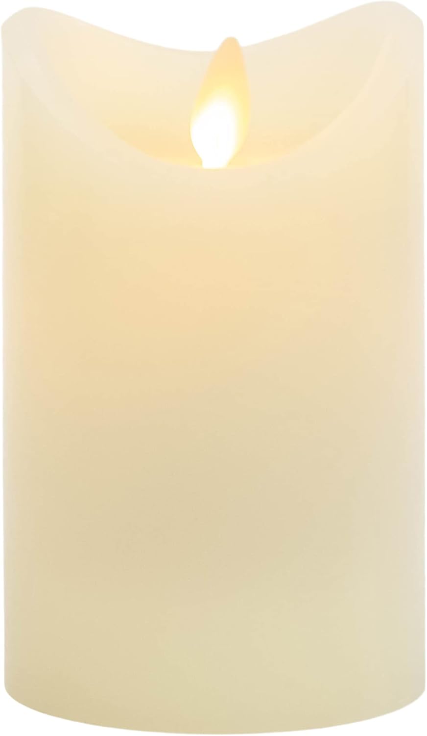 Bright White 3 x 5 Wax LED Pillar Candle