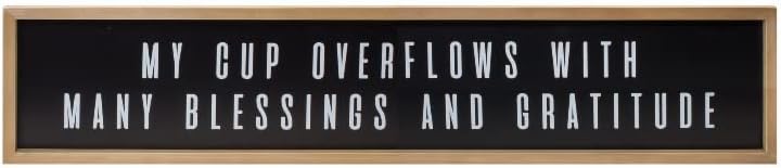 My Cup Overflows Plaque, 47.25"L x 9.75"H