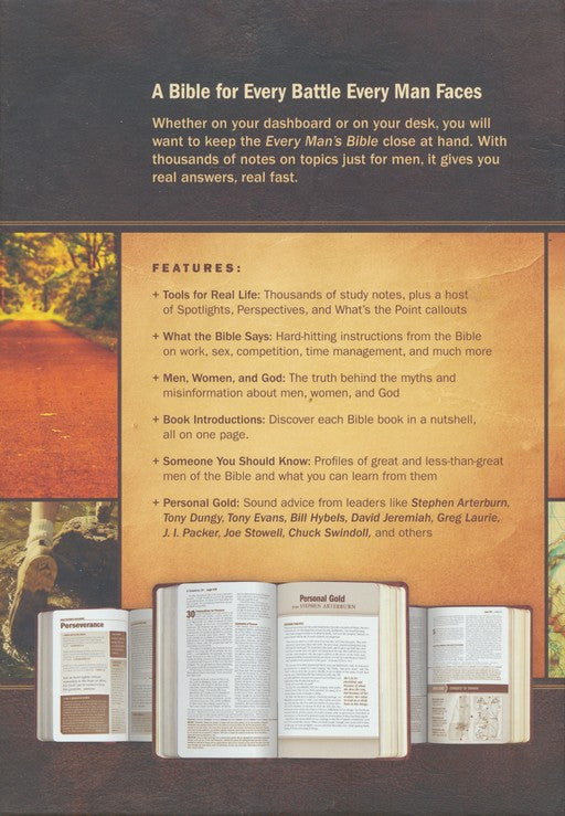 NLT Every Man's Bible: Deluxe Explorer Edition-Rustic Brown LeatherLike Indexed