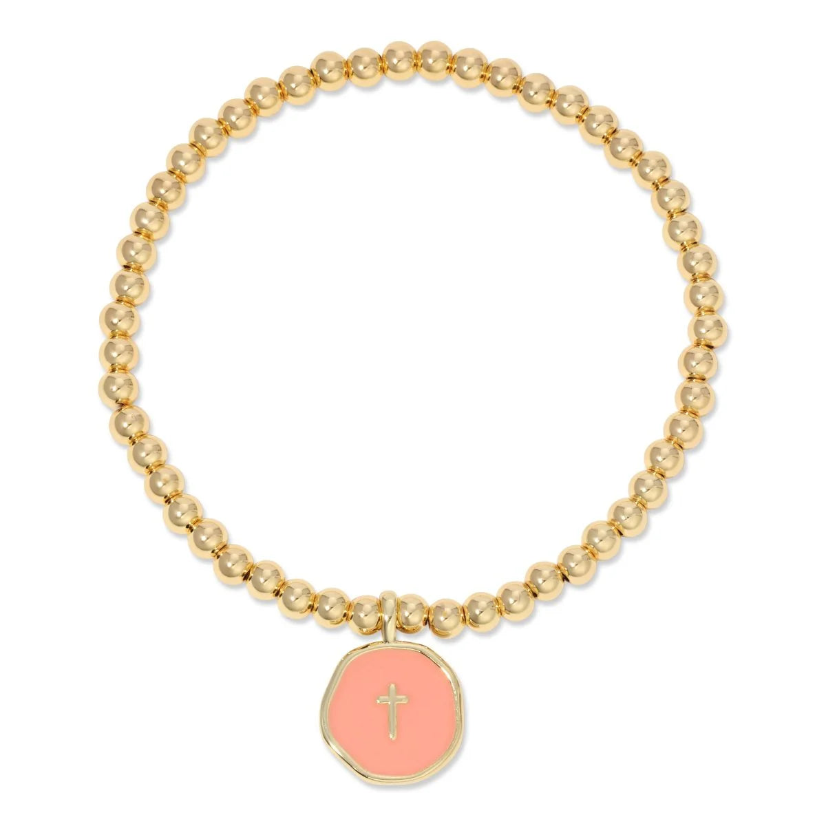 Stretch Cross Bracelet-Pink