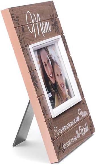 Mom Walnut Distressed Picture Frame, 4"x6