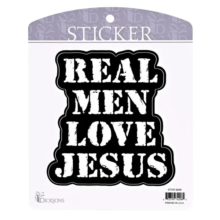 Sticker Real Men Love Jesus