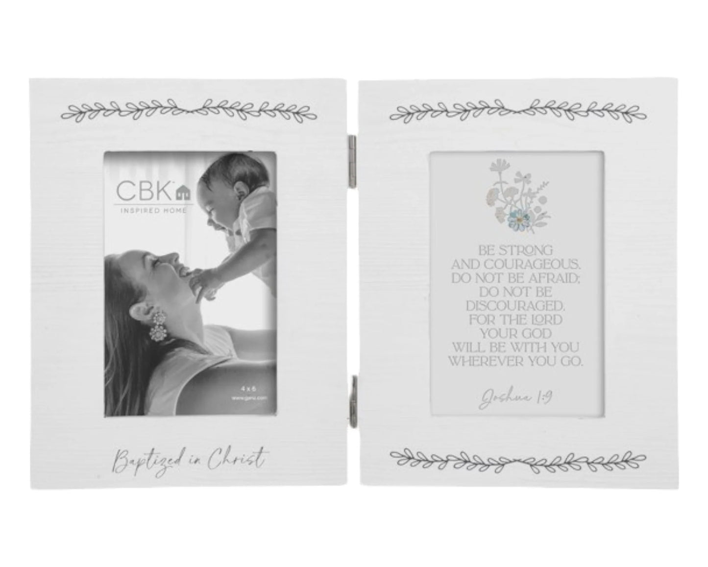 Baptism with Bible Verse Dual Frame, 4"x6"