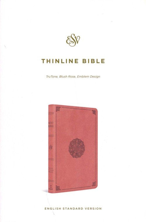 ESV Thinline Bible, Red Letter (TruTone, Pink, Emblem Design)