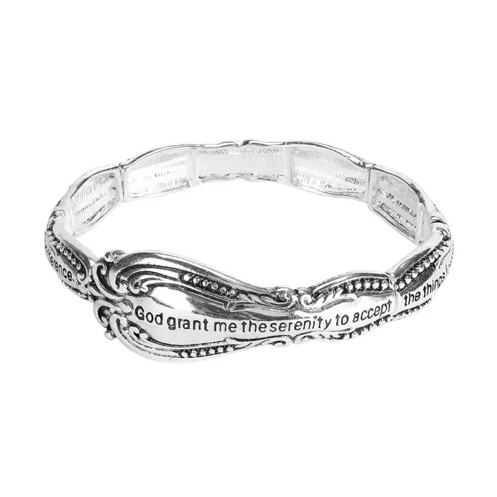 Bracelet Serenity Prayer Spoon Silver