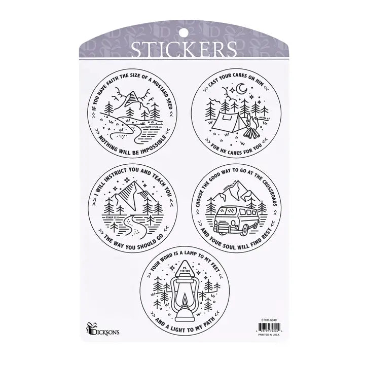 Sticker Black White Adventure Collection