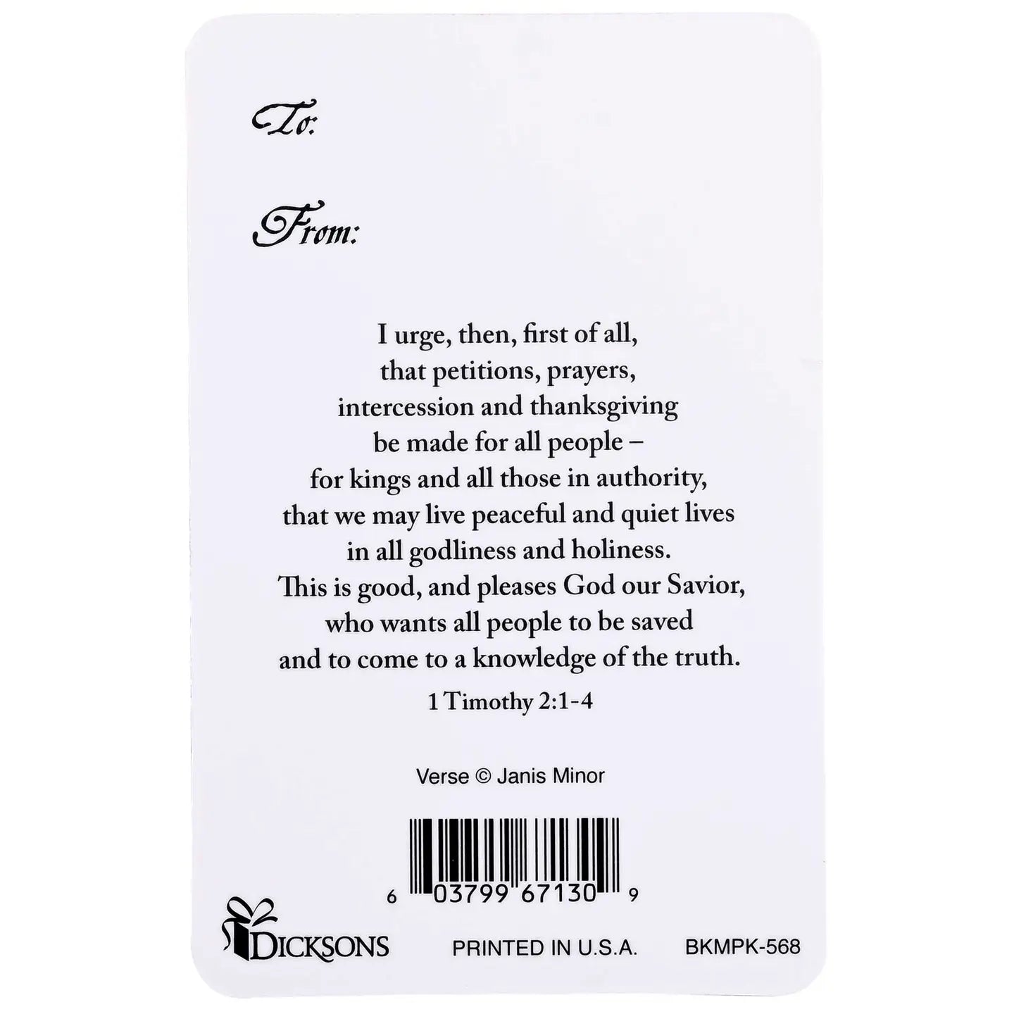 Patriotic Our Nations Prayer Pocketcard