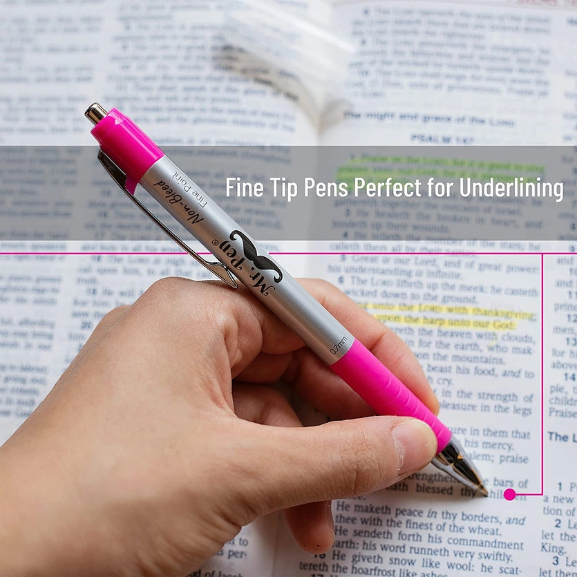 Mr. Pen- Bible Highlighters and Pens No Bleed, 8 Pack