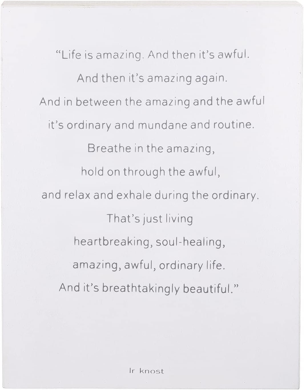 Life is Amazing Wood Sign Wall Décor, 20 x 26-Inch