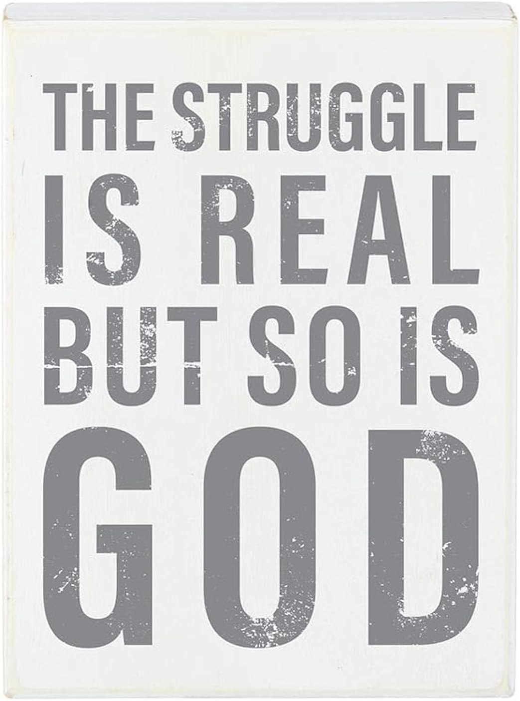 The Struggle Is Real Wooden Box Sign, 6 x 8-Inch