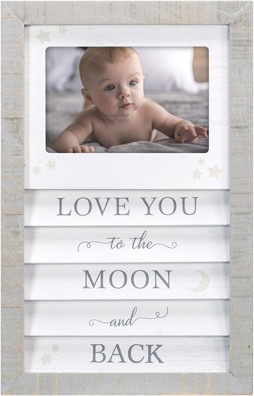 Moon and Back Shutter Picture Frame, 4"x6"