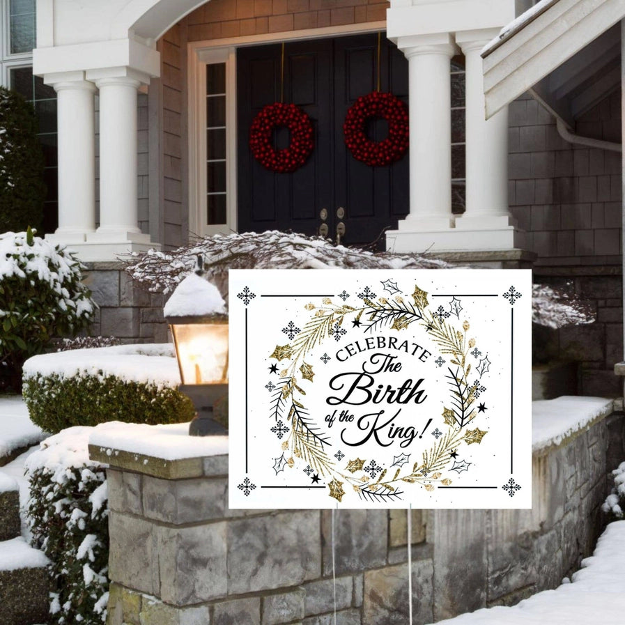 Yard Sign Celebrate the Birth