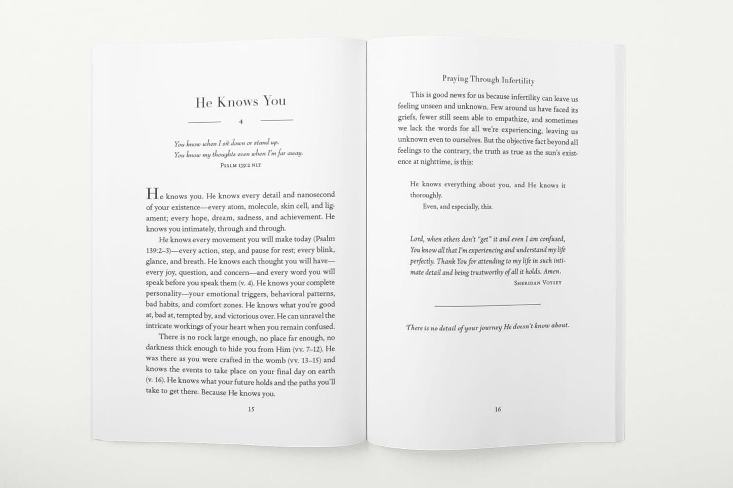 Praying Through Infertility: A 90-Day Devotional for Men and Women by Sheridan Voysey