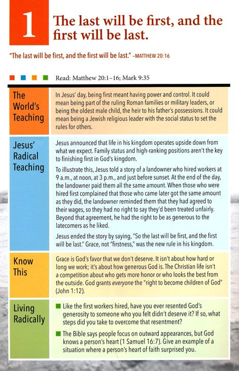 12 Radical Teachings of Jesus - Pamphlet