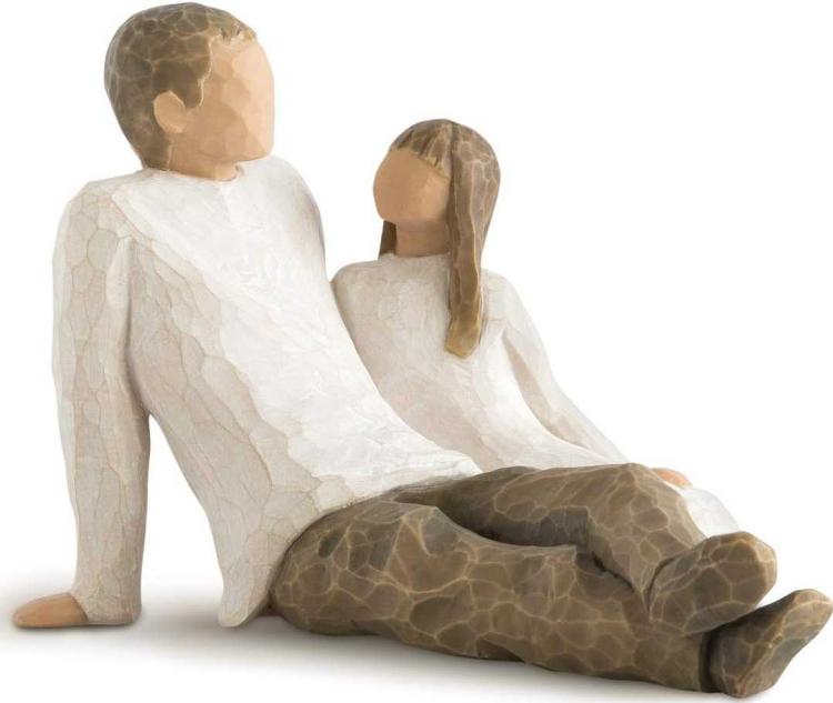 Willow Tree Father and Daughter, Sculpted Hand-Painted Figure