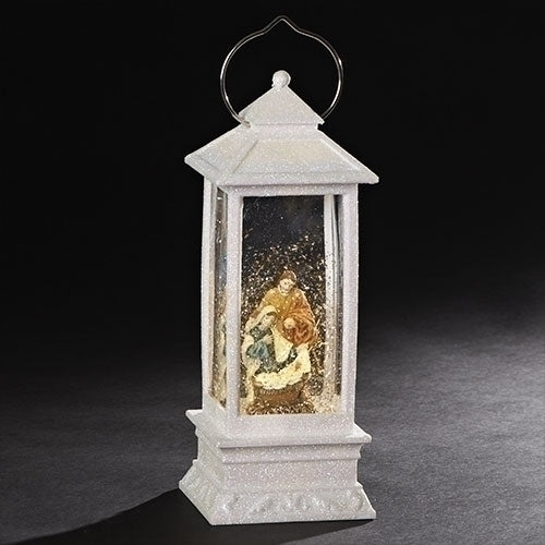 Lighted Lantern with Holy Family