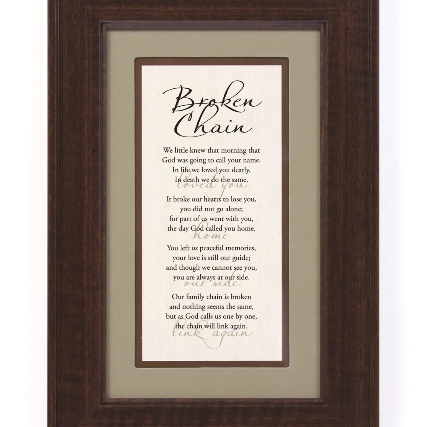 Broken Chain - Traditions Framed Art 8.5 X 12.5