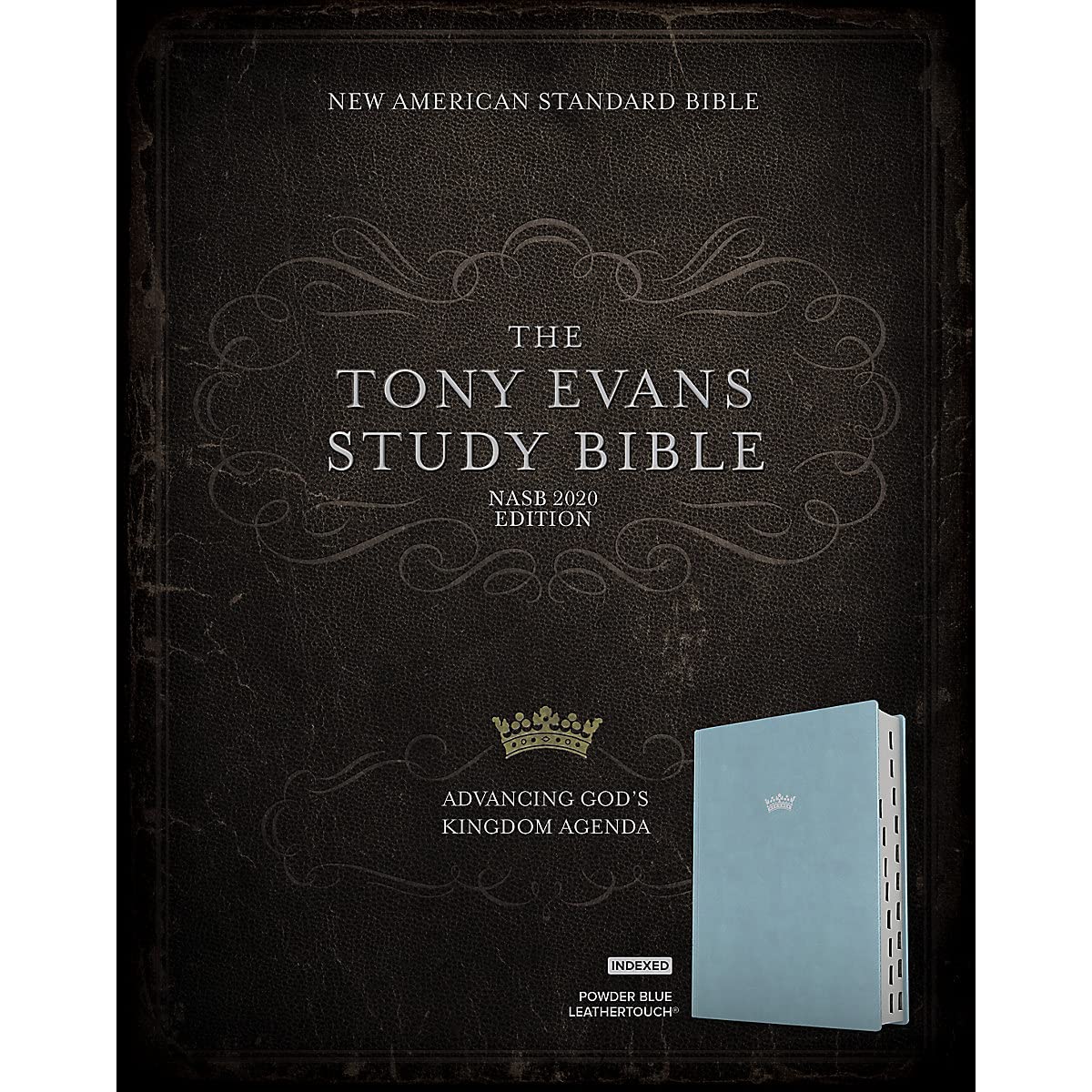 NASB Tony Evans Study Bible, Powder Blue LeatherTouch, Indexed